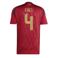 Camiseta Bélgica Wout Faes #4 Primera Equipación Replica Eurocopa 2024 mangas cortas